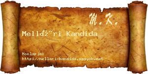 Mellári Kandida névjegykártya